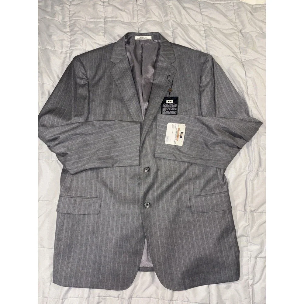 Nwt Joseph Abboud American Bespoke Modern Fit Super 120 Wool Suit Sz 46 L 40 W